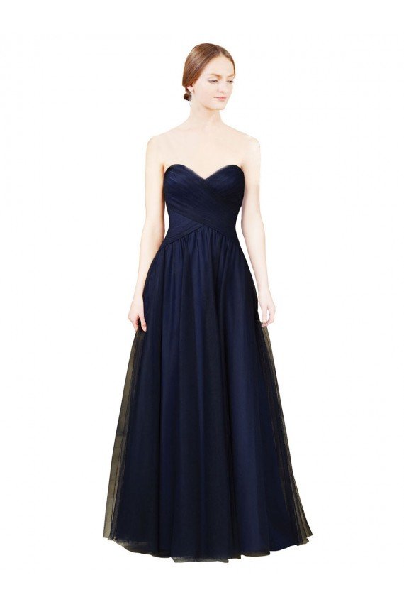 Shop Draped Bodice Sweeheart Long Tulle Bridesmaid Dress Sydney