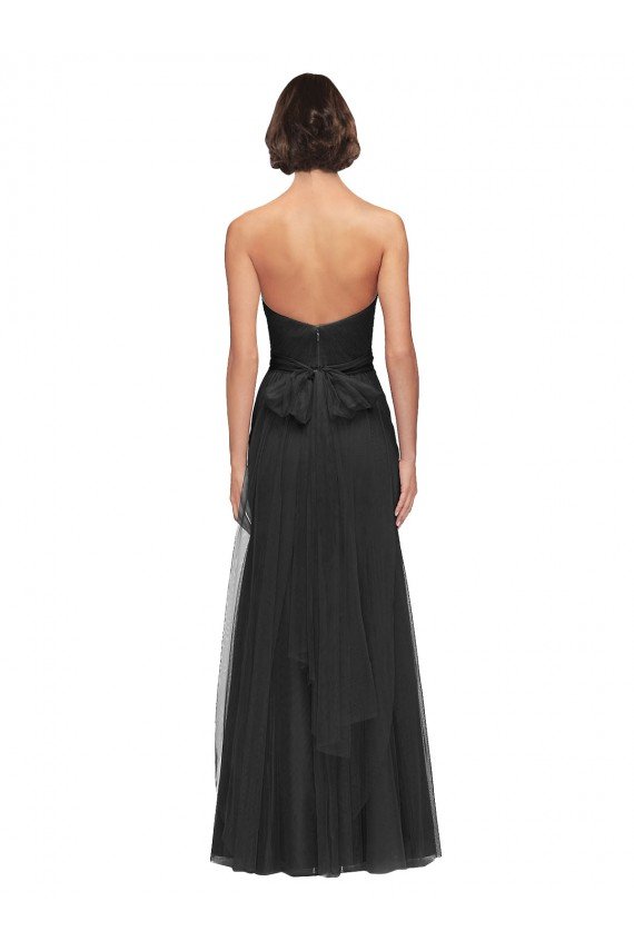 Shop Long Tulle Bridesmaid Dress with Sweetheart Neckline and Belt Sydney
