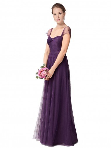 Shop Full Length Long Tulle Bridesmaid Dress with Sweetheart Neckline Sydney