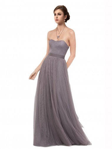 Shop Strapless Tulle Bridesmaid Dress with Waistband Sydney