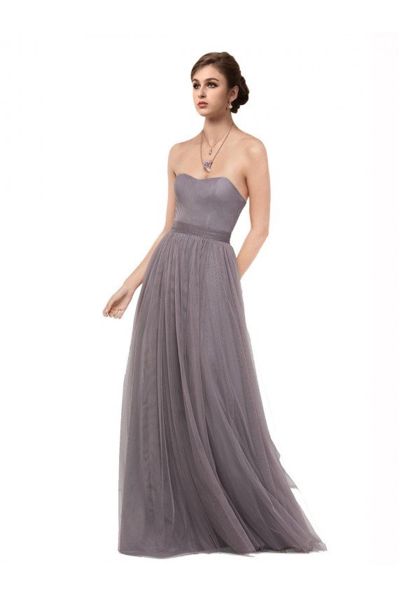 Shop Strapless Tulle Bridesmaid Dress with Waistband Sydney