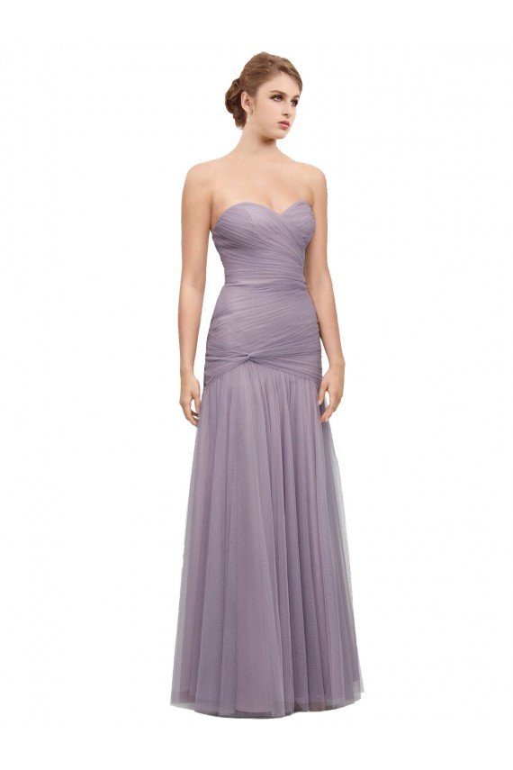 Shop Draped Long Mermaid Sweetheart Tulle Bridesmaid Dress Sydney