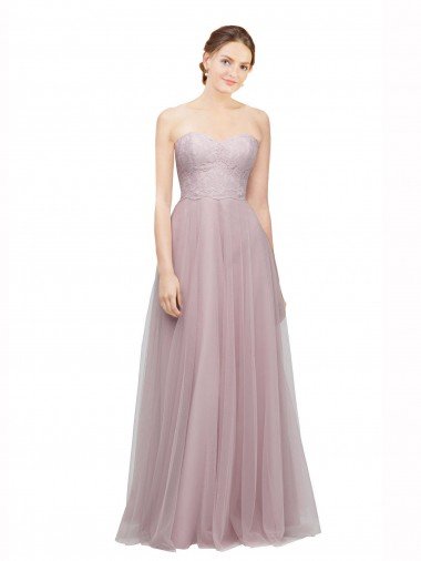 Shop Sweetheart Neckline Long Tulle Bridesmaid Dress with Lace Bodice Sydney