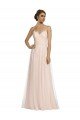 Shop Long Draped Back A-Line Tulle Bridesmaid Dress with Pleated Bodice Sydney