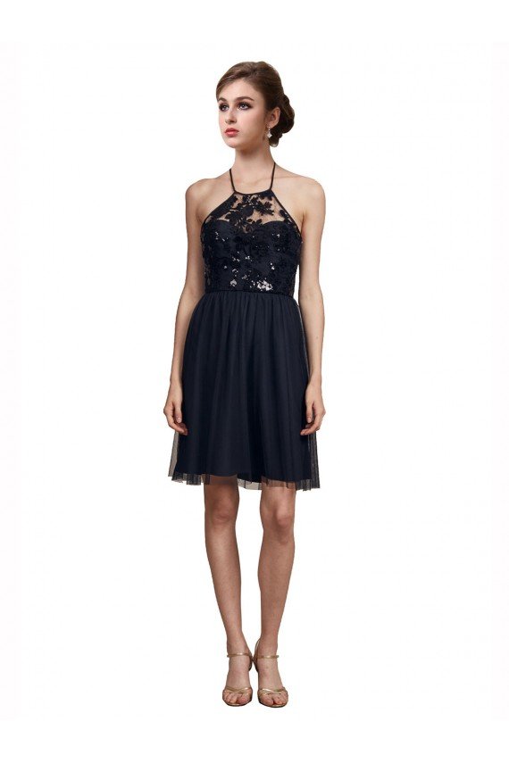 Shop High Neck Illusion Bodice Bridesmaids Dress Sydney