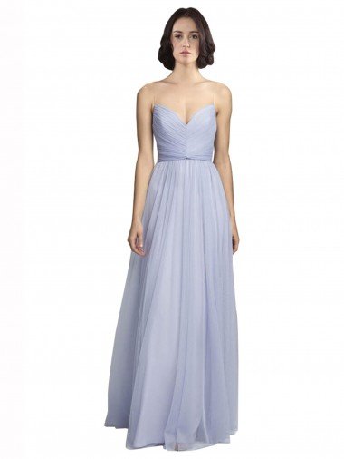 Shop Spaghetti Strap Tulle Bridesmaids Dress with Ruched Bodice Sydney