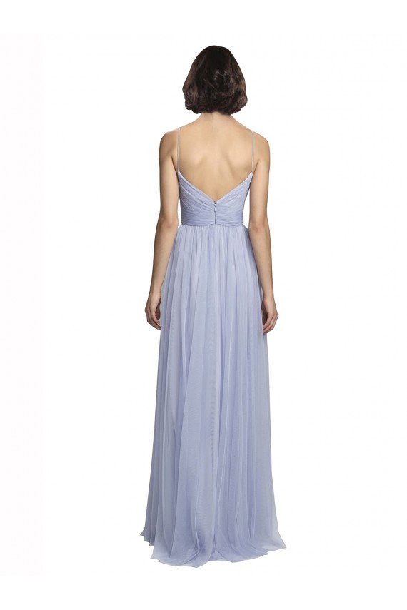 Shop Spaghetti Strap Tulle Bridesmaids Dress with Ruched Bodice Sydney