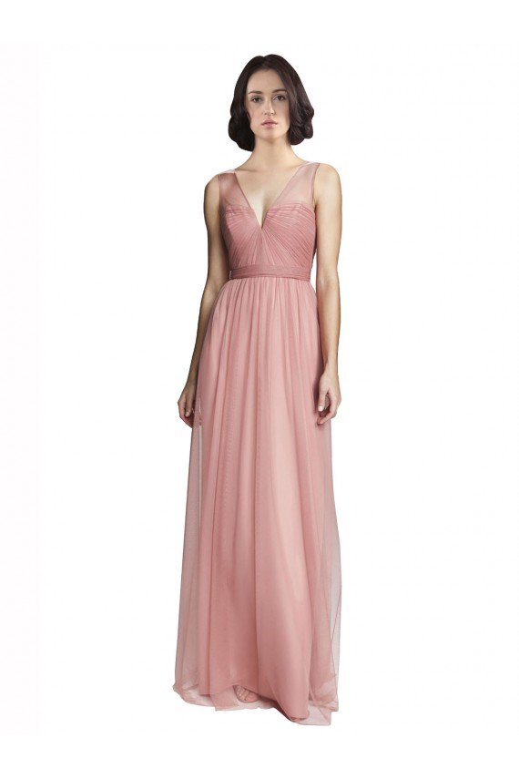 Shop V-Neck Illusion Tulle Bridesmaids Dress Sydney