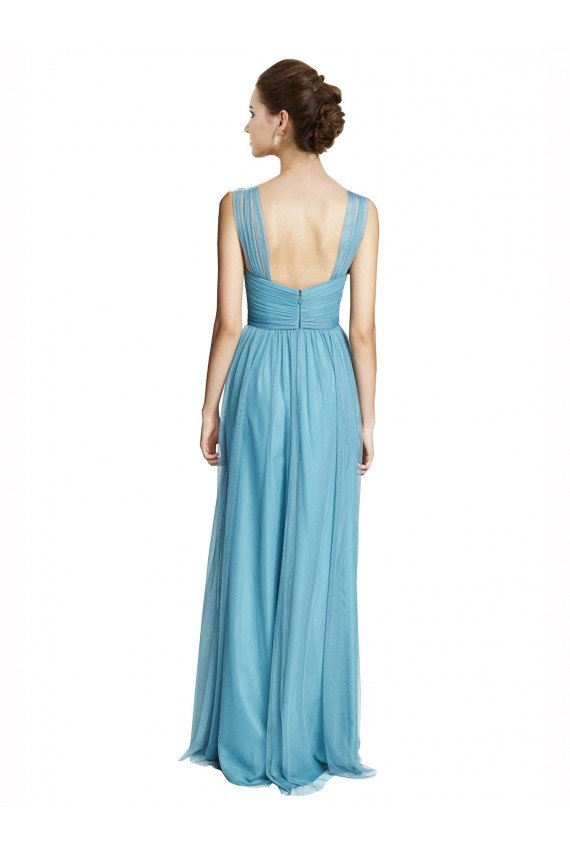 Shop Floor Length Inverted V-Neck Tulle Bridesmaids Dress Sydney