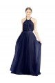 Shop Long A-Line High Neck Halter Tulle Bridesmaid Dress Sydney