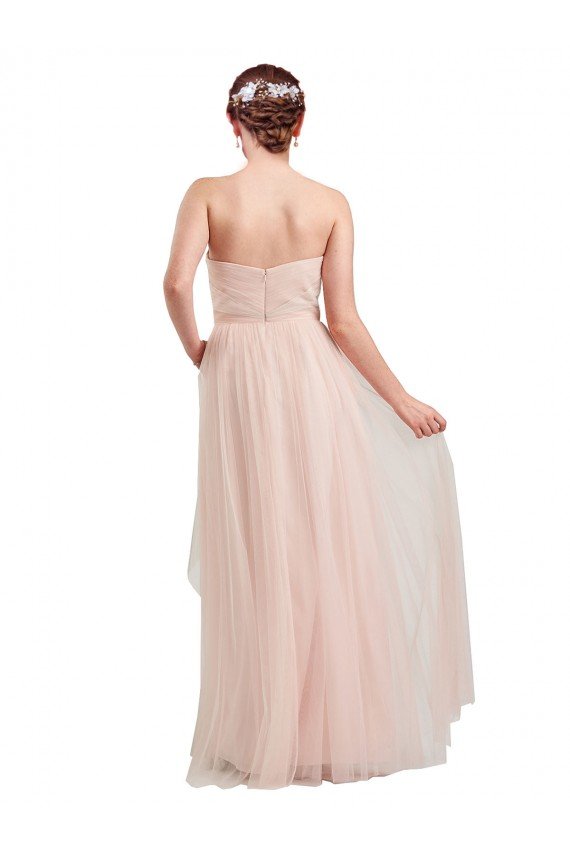 Shop Long Floor Length Sweetheart Pleated Tulle Bridesmaid Dress Sydney