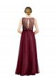 Shop Sleeveless Boat Neck Long Pearl Tulle Bridesmaid Dress with Keyhole Back Sydney
