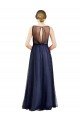 Shop Sleeveless Boat Neck Long Pearl Tulle Bridesmaid Dress with Keyhole Back Sydney