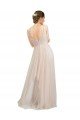 Scooped Neckline Long Tulle Bridesmaid Dress with Open Back Sydney