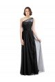 Shop Ruched Long Soft Tulle Bridesmaid Dress with Sheer Netting Shoulder Strap Sydney