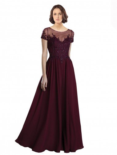 Shop Full Length Beaded and Embroidered Tulle Bodice Long Chiffon Bridesmaid Dress Sydney