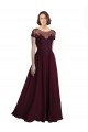 Shop Full Length Beaded and Embroidered Tulle Bodice Long Chiffon Bridesmaid Dress Sydney