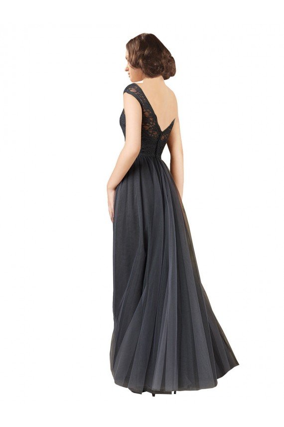 Shop Long Bateau Tulle Bridesmaid Dress with Lace Bodice Sydney