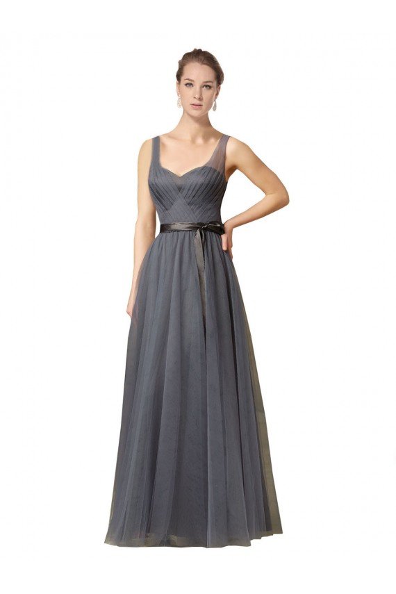 Shop Sweetheart Long Tulle Bridesmaid Dress with Sash Sydney