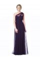 Shop One Shoulder Long Tulle Bridesmaid Gown with Sheer Netting Strap Sydney