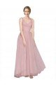 Shop Long Floor Length Wide Strap Plunge Cross Over Neckline Tulle Bridesmaid Dress Sydney