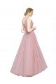 Shop Long Floor Length Wide Strap Plunge Cross Over Neckline Tulle Bridesmaid Dress Sydney