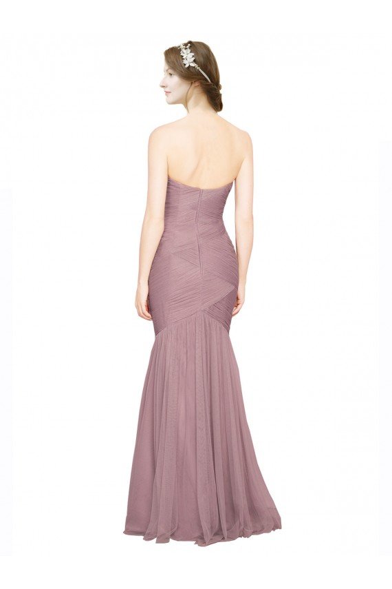 Shop Mermaid Strapless Tulle Bridesmaid Dress with All Over Pleats Sydney
