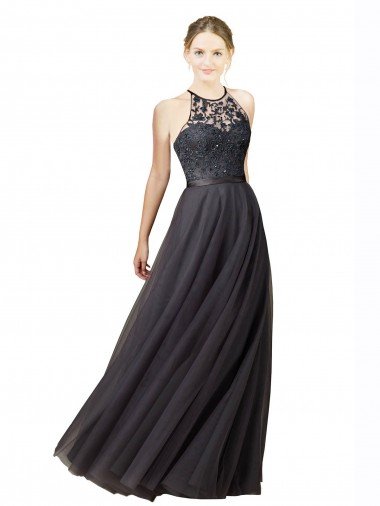 Shop Sweetheart Neckline Long Sleeveless Tulle Bridesmaid Dress with Lace Bodice Sydney