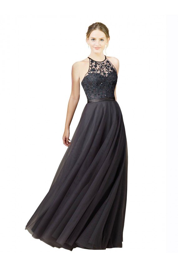 Shop Sweetheart Neckline Long Sleeveless Tulle Bridesmaid Dress with Lace Bodice Sydney