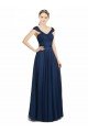 Shop Ruched Sweetheart Long A-Line Tulle Bridesmaid Dress with Wide Straps and Tie Back Sydney