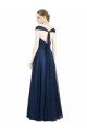 Shop Ruched Sweetheart Long A-Line Tulle Bridesmaid Dress with Wide Straps and Tie Back Sydney