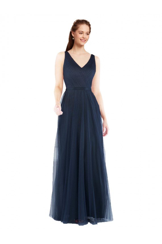 Shop V-Neck Soft and Simple Tulle Bridesmaid Dress Sydney