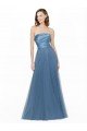 Shop Long Strapless Bridesmaid Dress with Soft Tulle Overlay Sydney