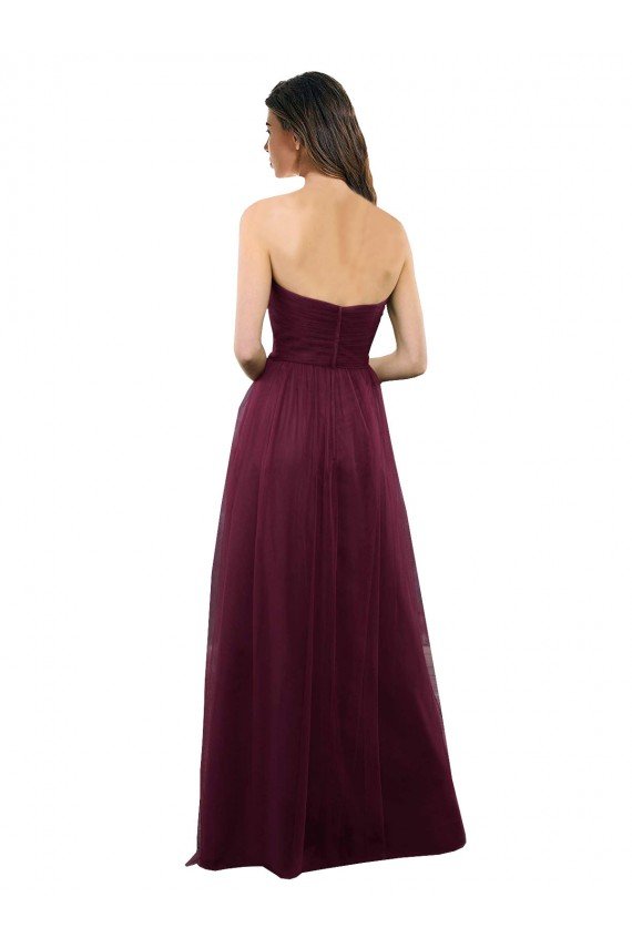 Shop Strapless Tulle A-line bridesmaid dress with pleated top Sydney