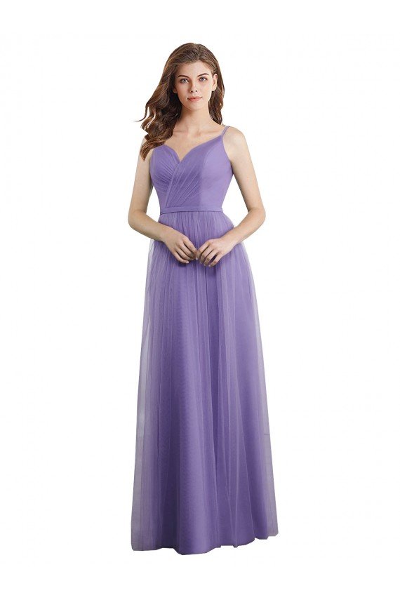 Shop Sweetheart Deep V-Back Tulle Bridesmaid Dress with Draped Bodice Sydney