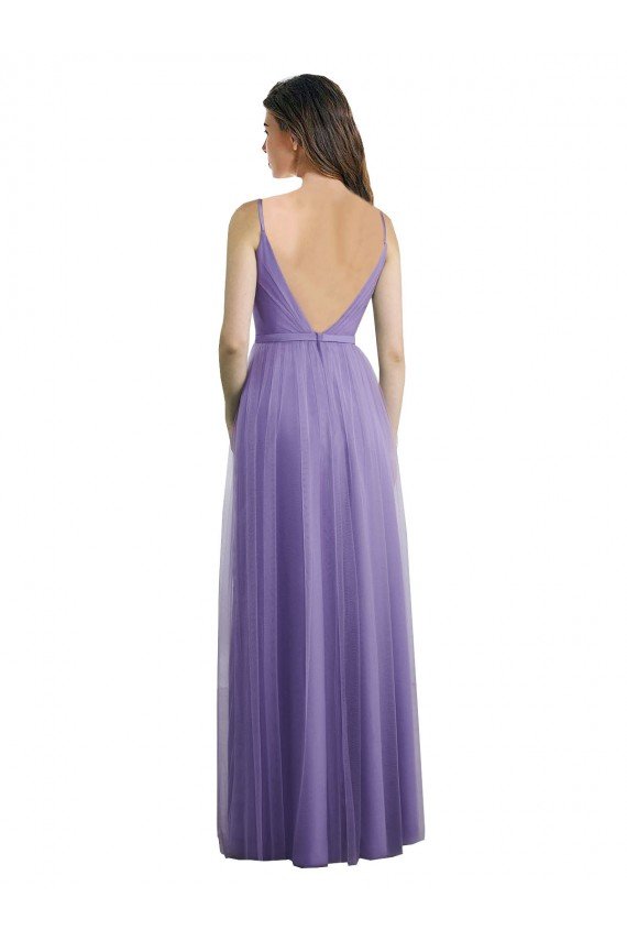 Shop Sweetheart Deep V-Back Tulle Bridesmaid Dress with Draped Bodice Sydney