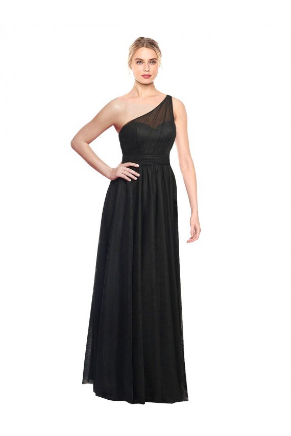 Shop Ruched One Shoulder Tulle A-Line Bridesmaid Dress Sydney