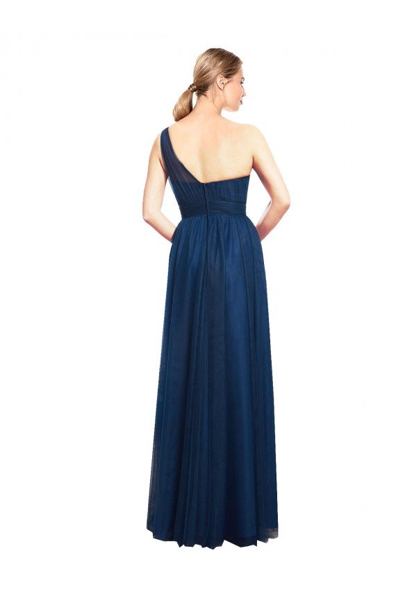 Shop Ruched One Shoulder Tulle A-Line Bridesmaid Dress Sydney