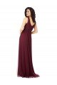 Shop Long A-Line V-Neck Tulle Bridesmaid Dress Sydney
