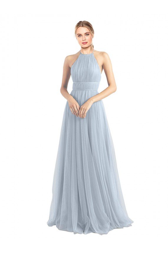 Shop Halter Neckline Slim A-Line Tulle Bridesmaid Dress Sydney