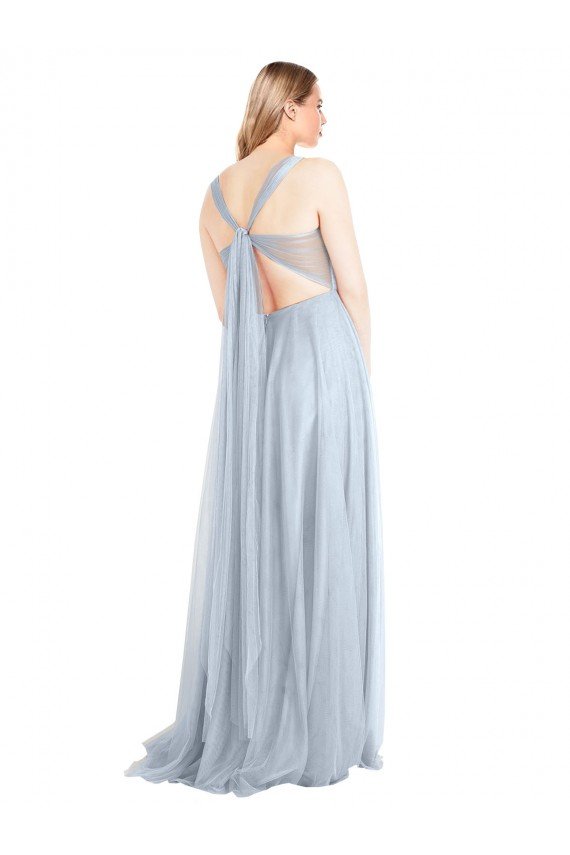 Shop Sweetheart Spaghetti Straps Long Tulle Bridesmaid Dress with Criss Cross Back Sydney