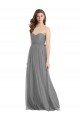 Shop Shirred Strapless Bodice Long Tulle Bridesmaid Dress with Sweetheart Neckline Sydney
