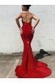 Shop Mermaid Sweetheart Sleeveless Long Court Train Velvet Sequin Prom Dress Sydney