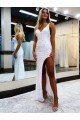 Shop Sleeveless V-Neck Long Floor Length Velvet Sequin Prom Dress with Slit Sydney