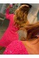 Shop Short Velvet Sequin One Shoulder Long Sleeves Homecoming Dress / Prom Dress Sydney