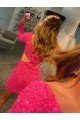 Shop One Shoulder Long Sleeves Short Velvet Sequin Homecoming Dress / Prom Dress Sydney