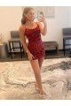 Shop Spaghetti Straps Criss Cross Back Sleeveless Short Velvet Sequin Homecoming Dress / Prom Dress Sydney