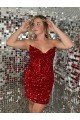 Shop Sweetheart Sleeveless Short Velvet Sequin Homecoming Dress / Prom Dress Sydney