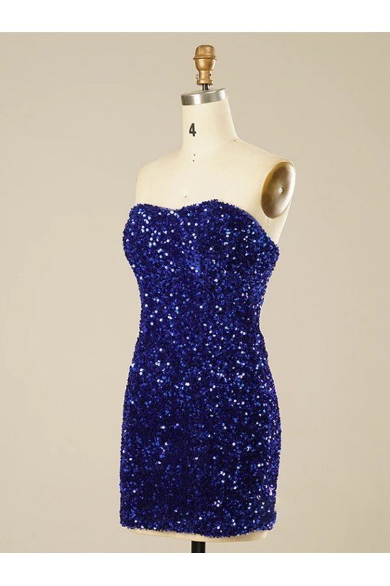 Shop Short Sweetheart Velvet Sequin Homecoming Dress / Prom Dress Sydney