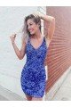 Shop Short Velvet Sequin V-Neck Sleeveless Homecoming Dress / Prom Dress Sydney